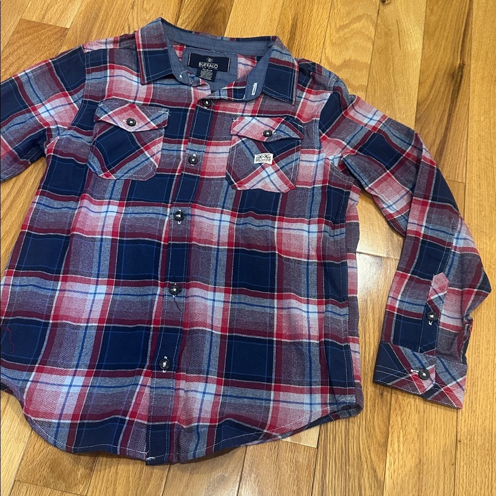 Like new,Boy’s Plaid Buffalo by David Bitton  shirt size:M